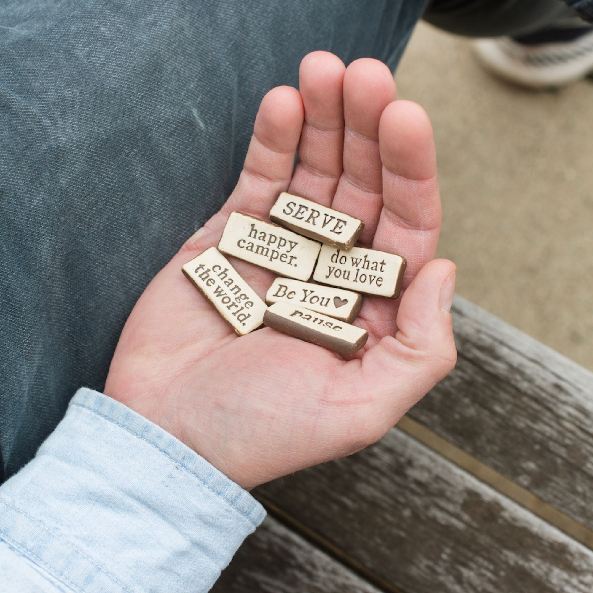 Natural Clay Pocket Rock Reminders