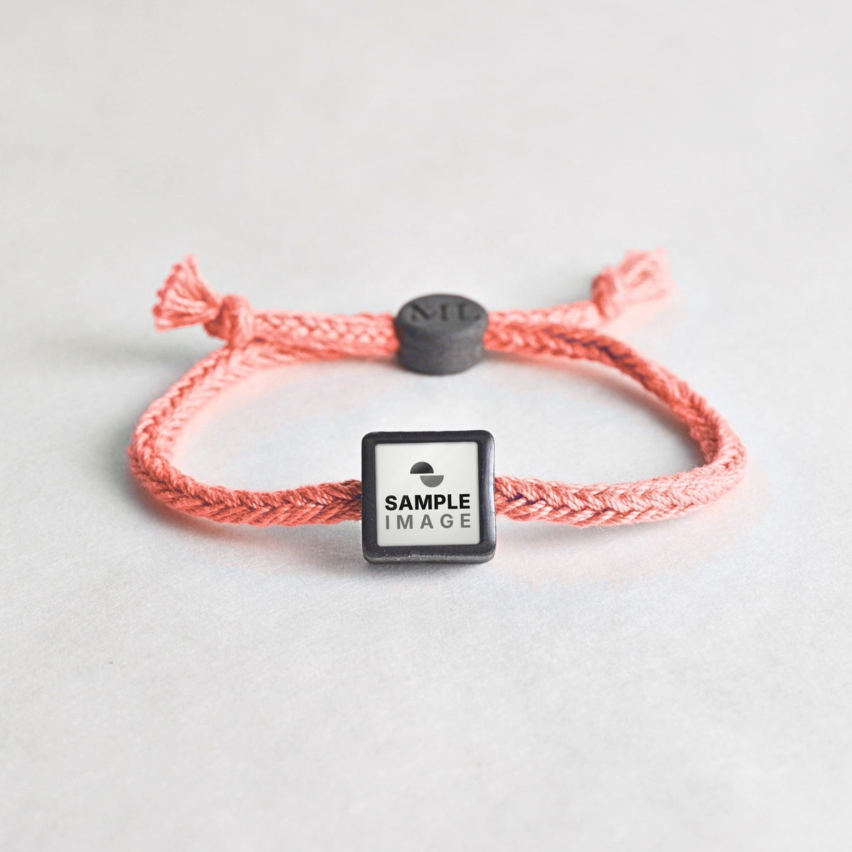 Tap-to-Phone Bracelets on Bold Weave - Charcoal Clay Square