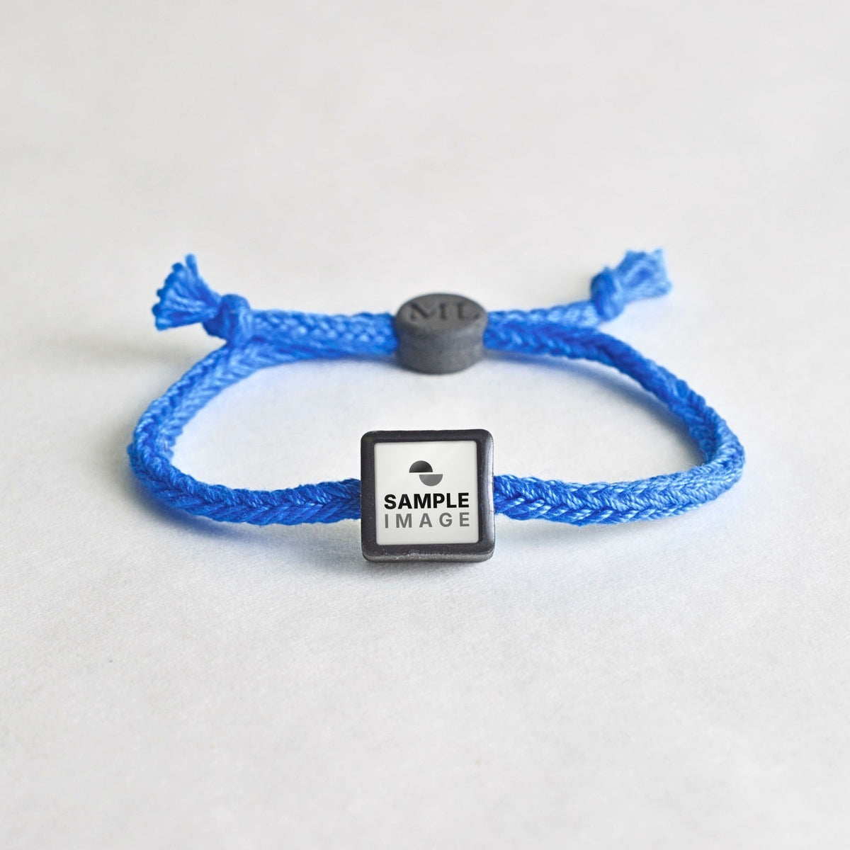 Tap-to-Phone Bracelets on Bold Weave - Charcoal Clay Square