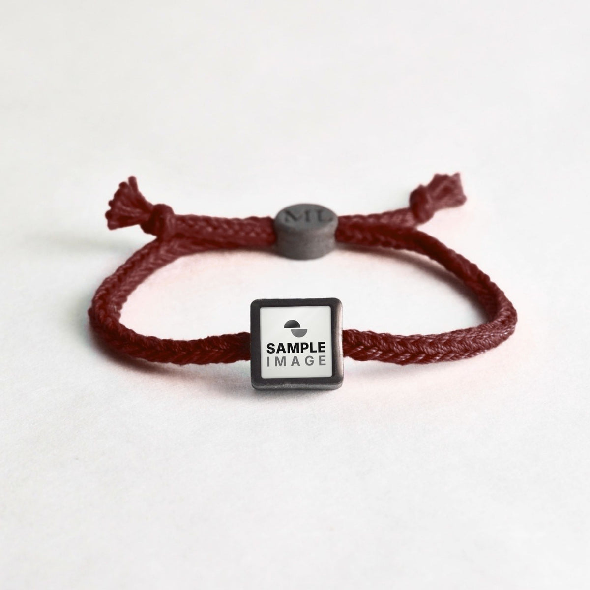 Tap-to-Phone Bracelets on Bold Weave - Charcoal Clay Square