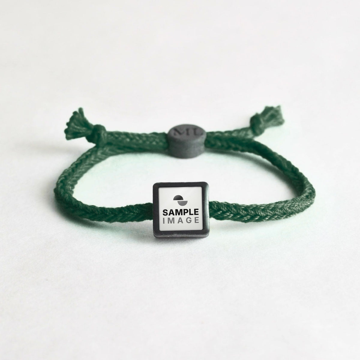 Tap-to-Phone Bracelets on Bold Weave - Charcoal Clay Square