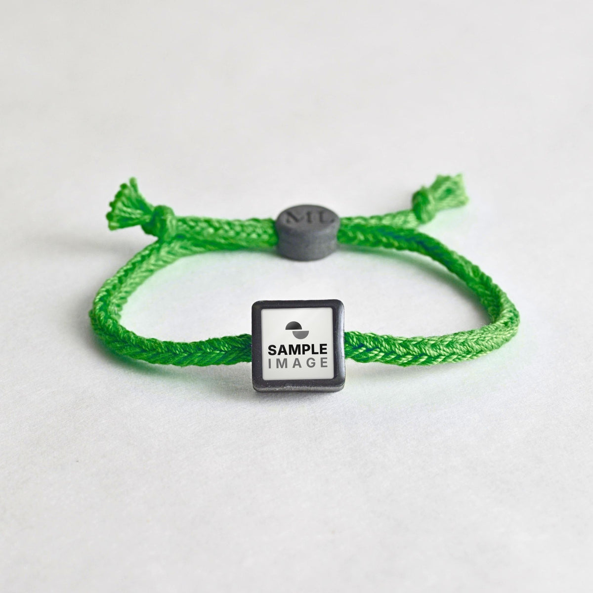Tap-to-Phone Bracelets on Bold Weave - Charcoal Clay Square