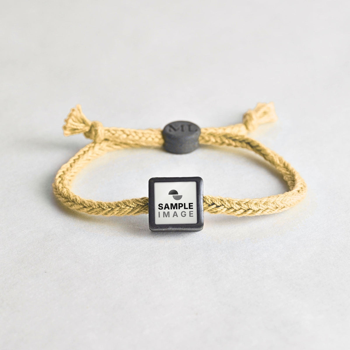 Tap-to-Phone Bracelets on Bold Weave - Charcoal Clay Square