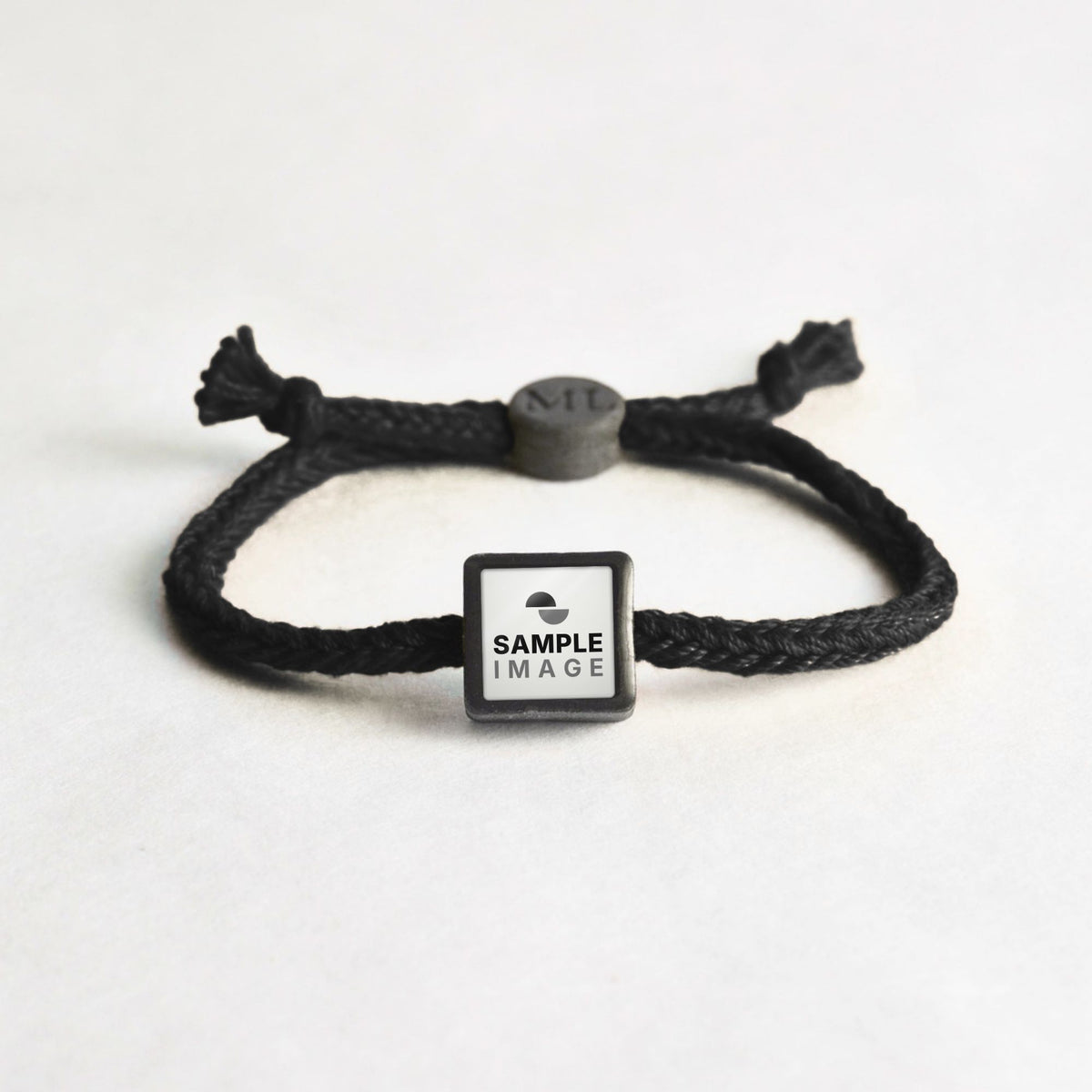 Tap-to-Phone Bracelets on Bold Weave - Charcoal Clay Square