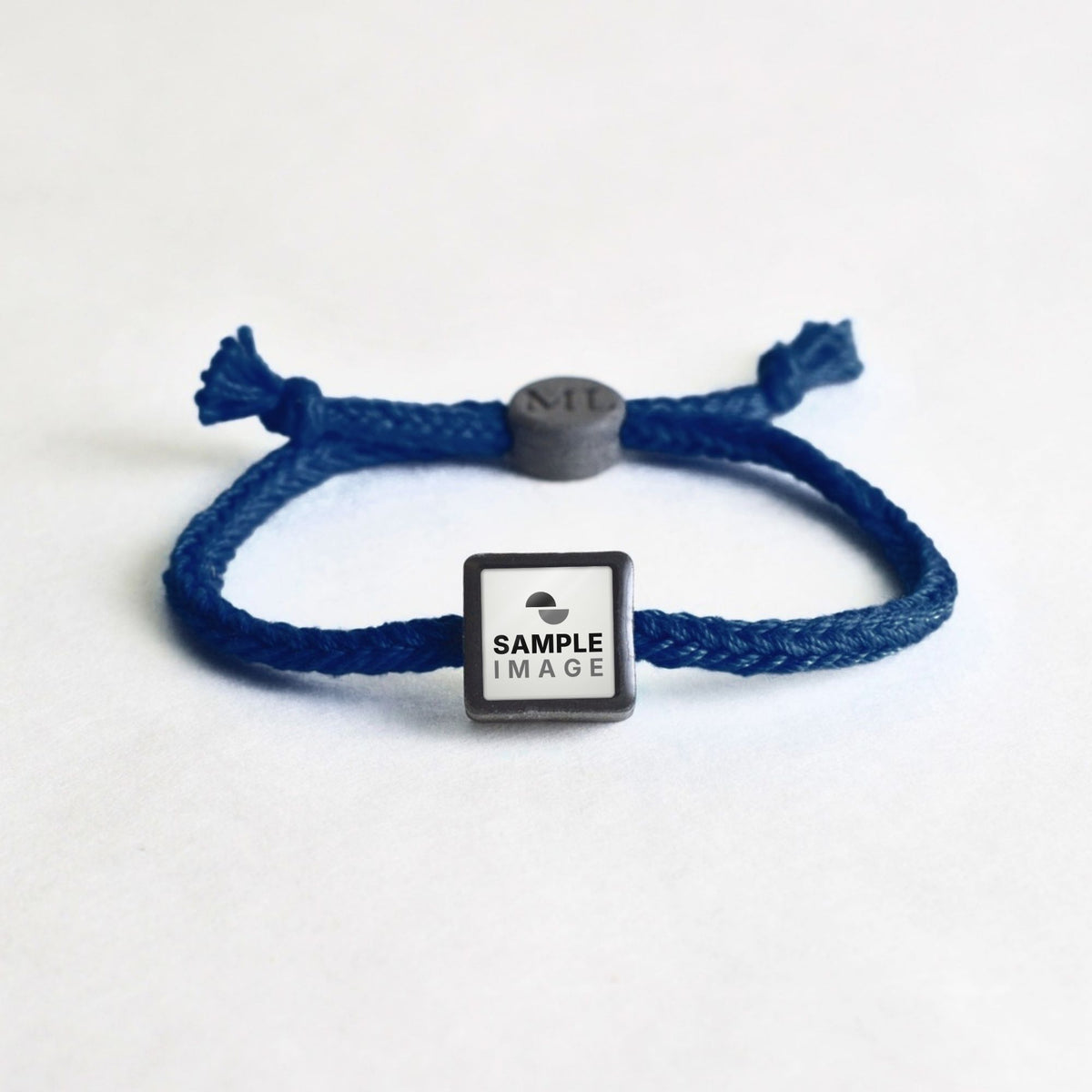 Tap-to-Phone Bracelets on Bold Weave - Charcoal Clay Square