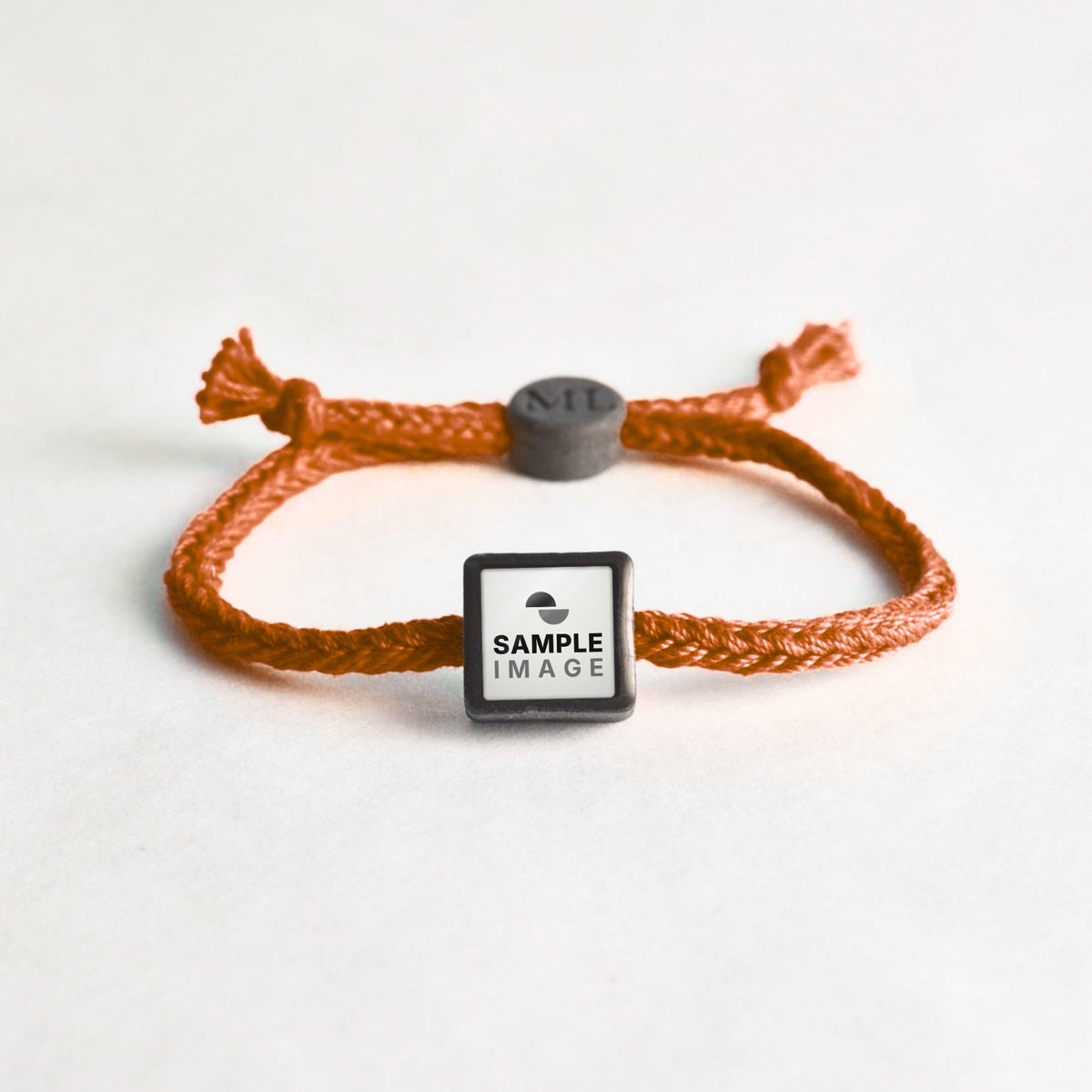 Tap-to-Phone Bracelets on Bold Weave - Charcoal Clay Square