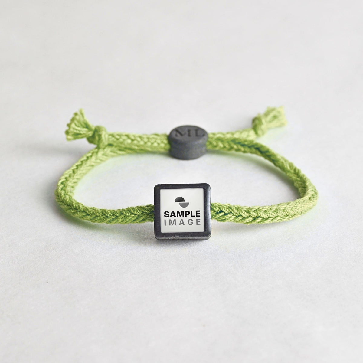 Tap-to-Phone Bracelets on Bold Weave - Charcoal Clay Square