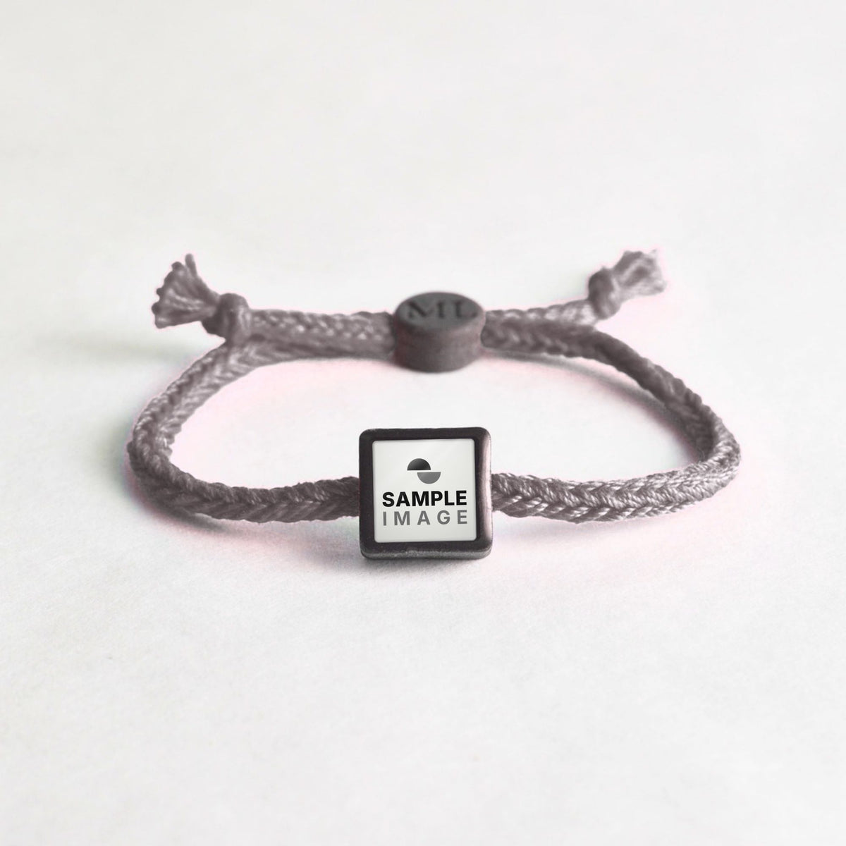 Tap-to-Phone Bracelets on Bold Weave - Charcoal Clay Square