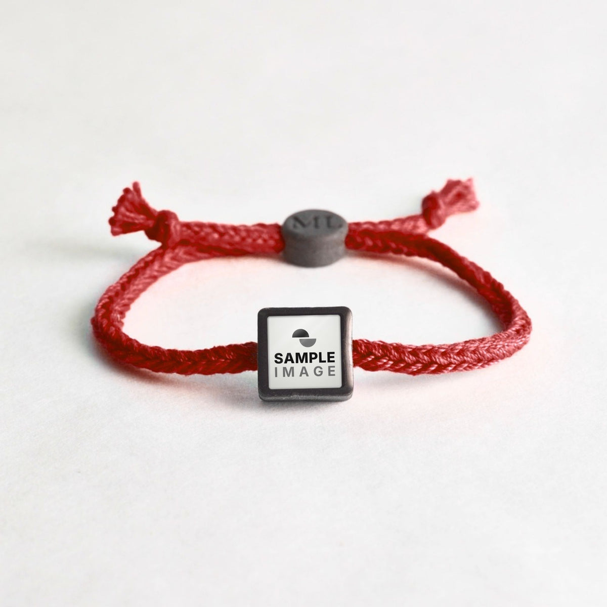 Tap-to-Phone Bracelets on Bold Weave - Charcoal Clay Square