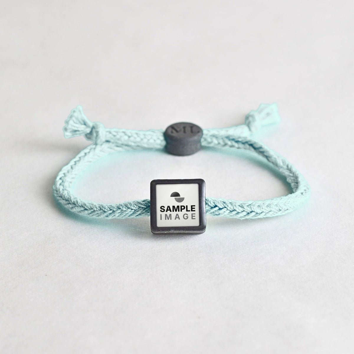 Tap-to-Phone Bracelets on Bold Weave - Charcoal Clay Square