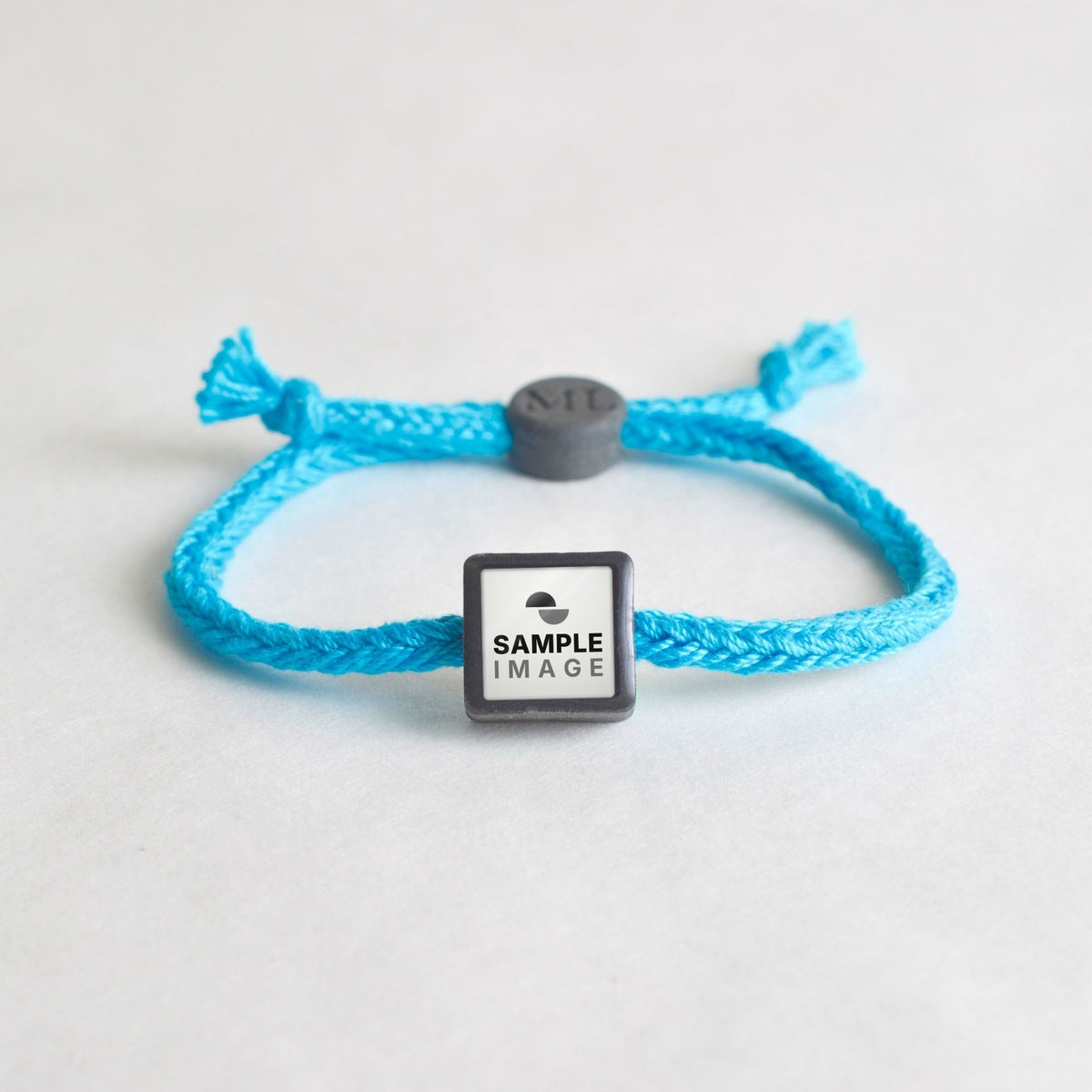 Tap-to-Phone Bracelets on Bold Weave - Charcoal Clay Square