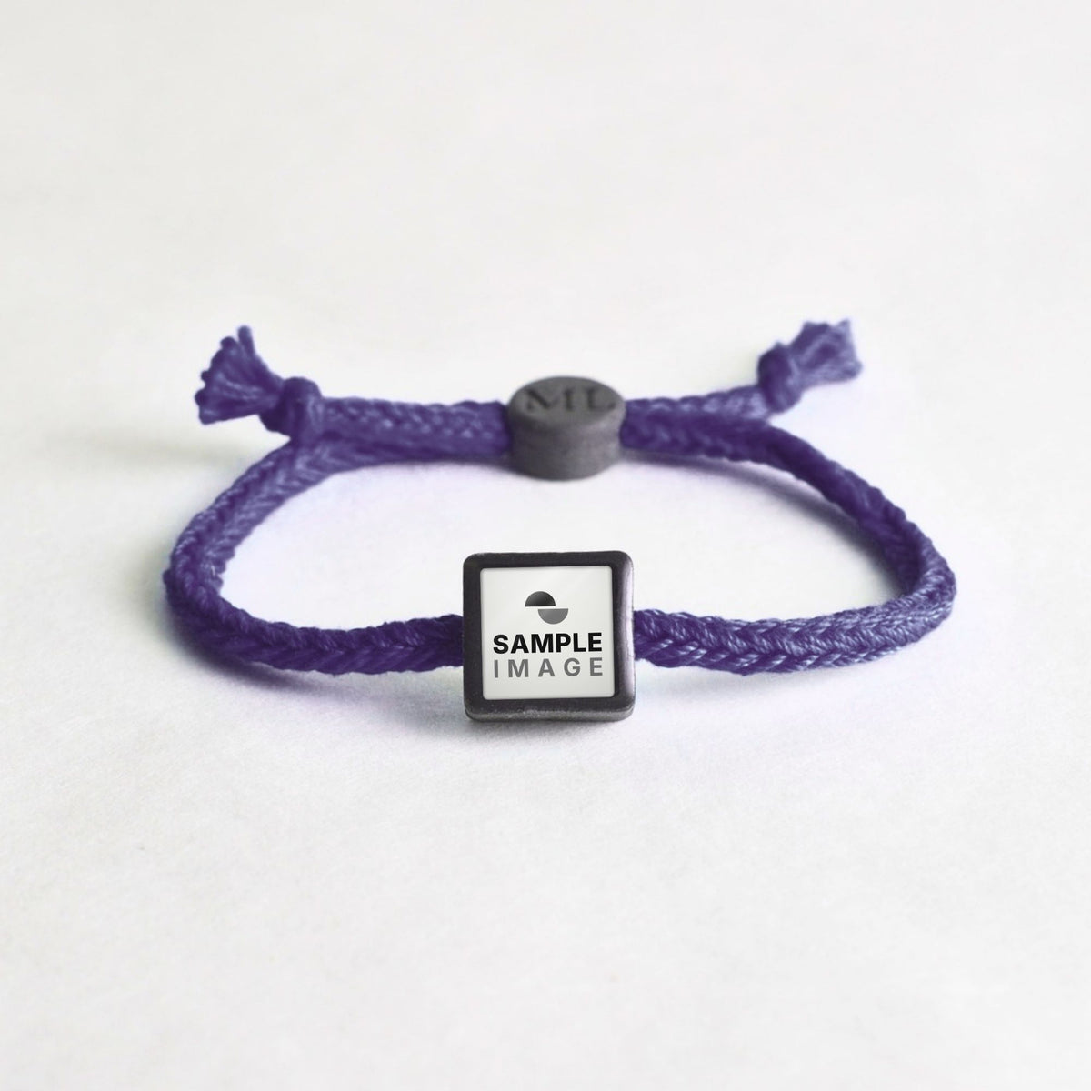 Tap-to-Phone Bracelets on Bold Weave - Charcoal Clay Square