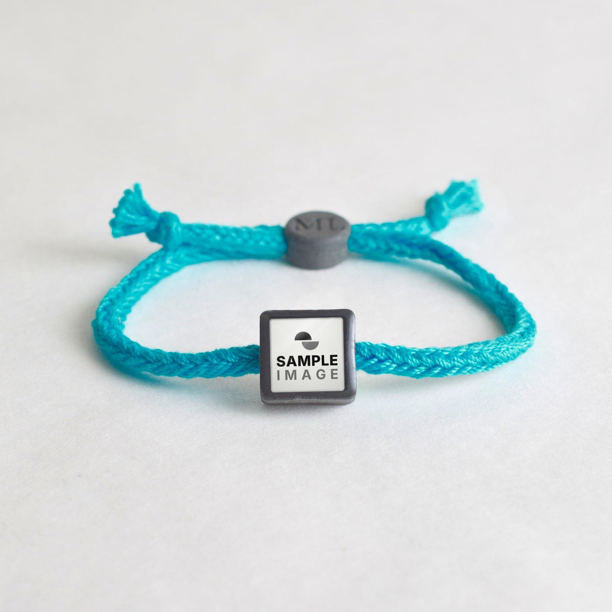 Tap-to-Phone Bracelets on Bold Weave - Charcoal Clay Square