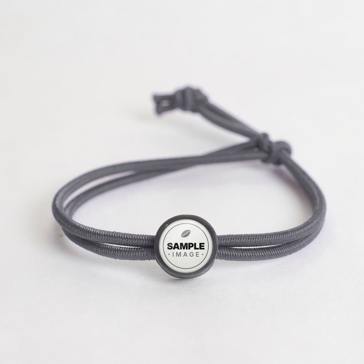 Tap-to-Phone Bracelets on Active Bungee - Charcoal Clay Circle
