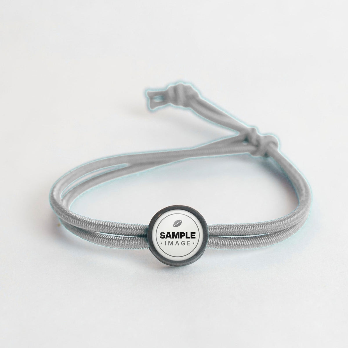 Tap-to-Phone Bracelets on Active Bungee - Charcoal Clay Circle