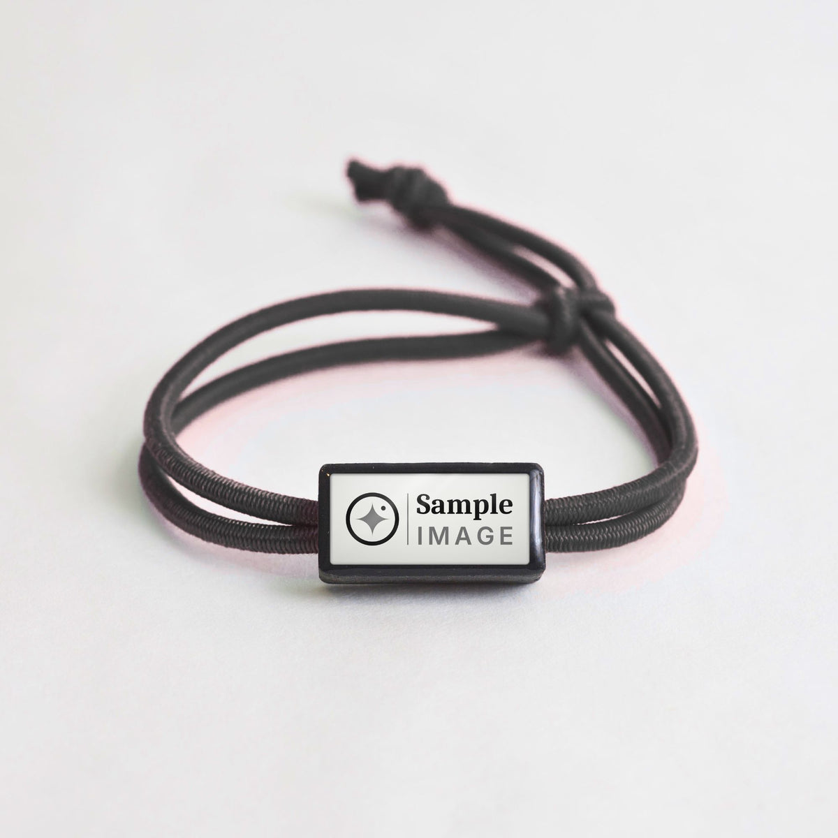 Tap-to-Phone Bracelets on Active Bungee - Charcoal Clay Rectangle