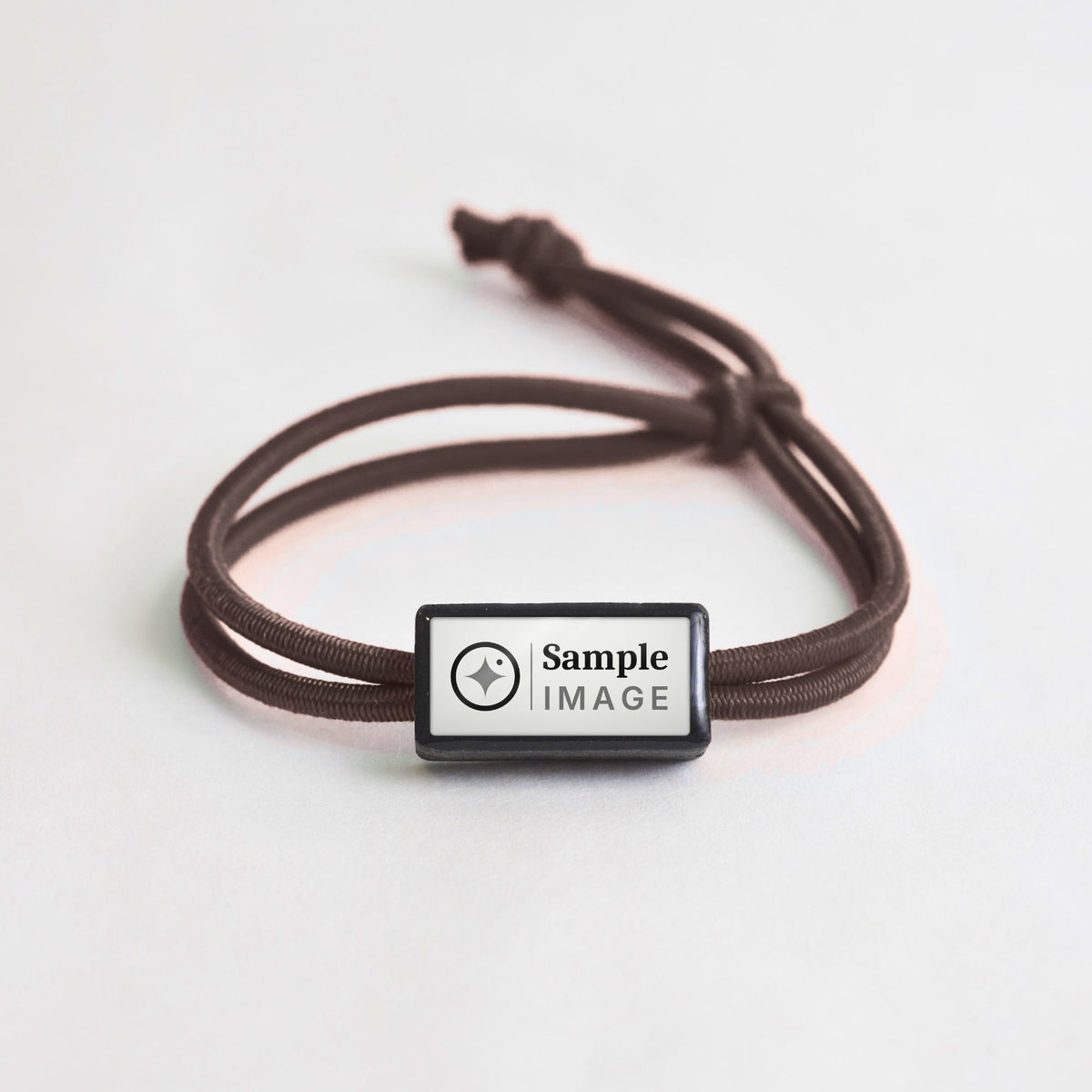 Tap-to-Phone Bracelets on Active Bungee - Charcoal Clay Rectangle