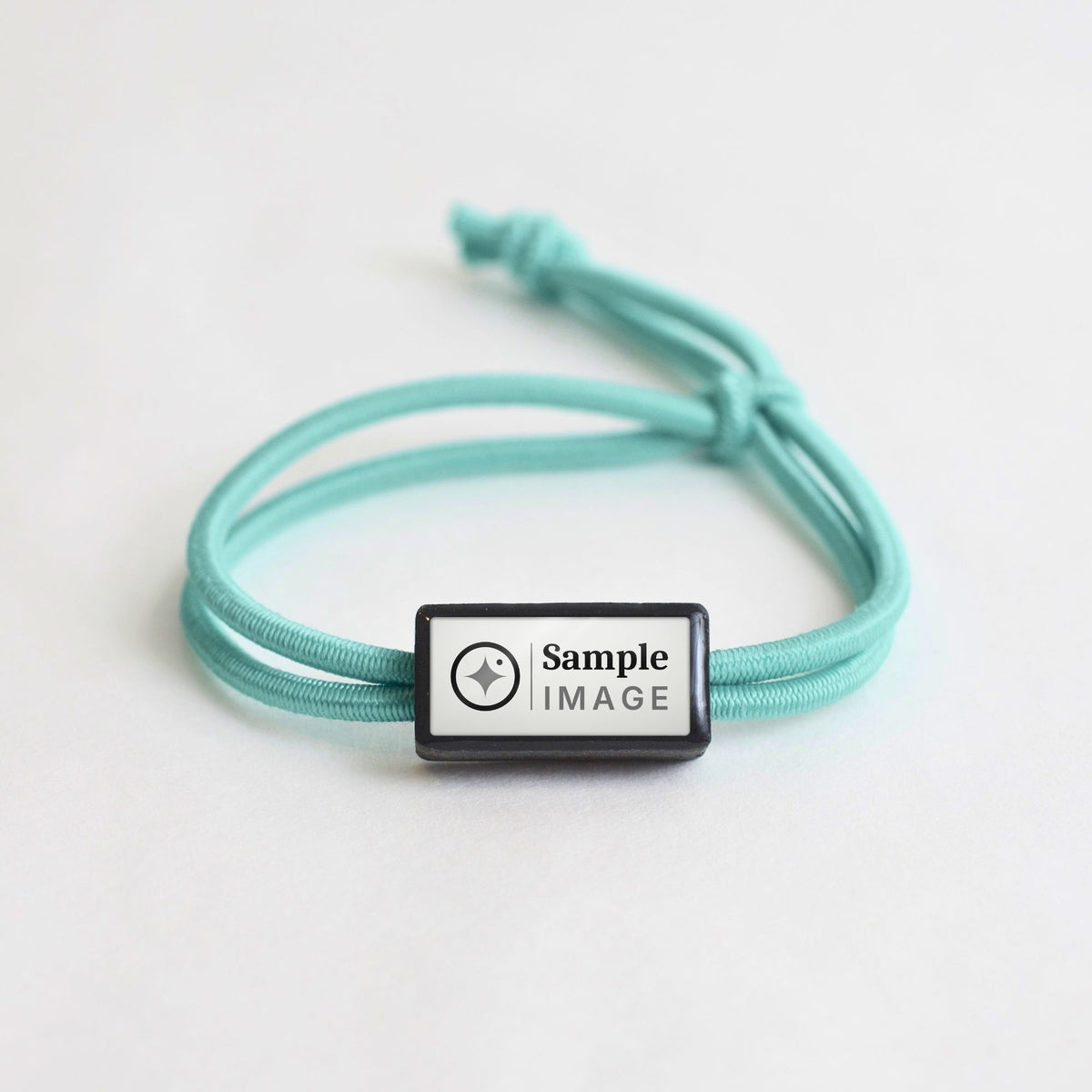 Tap-to-Phone Bracelets on Active Bungee - Charcoal Clay Rectangle