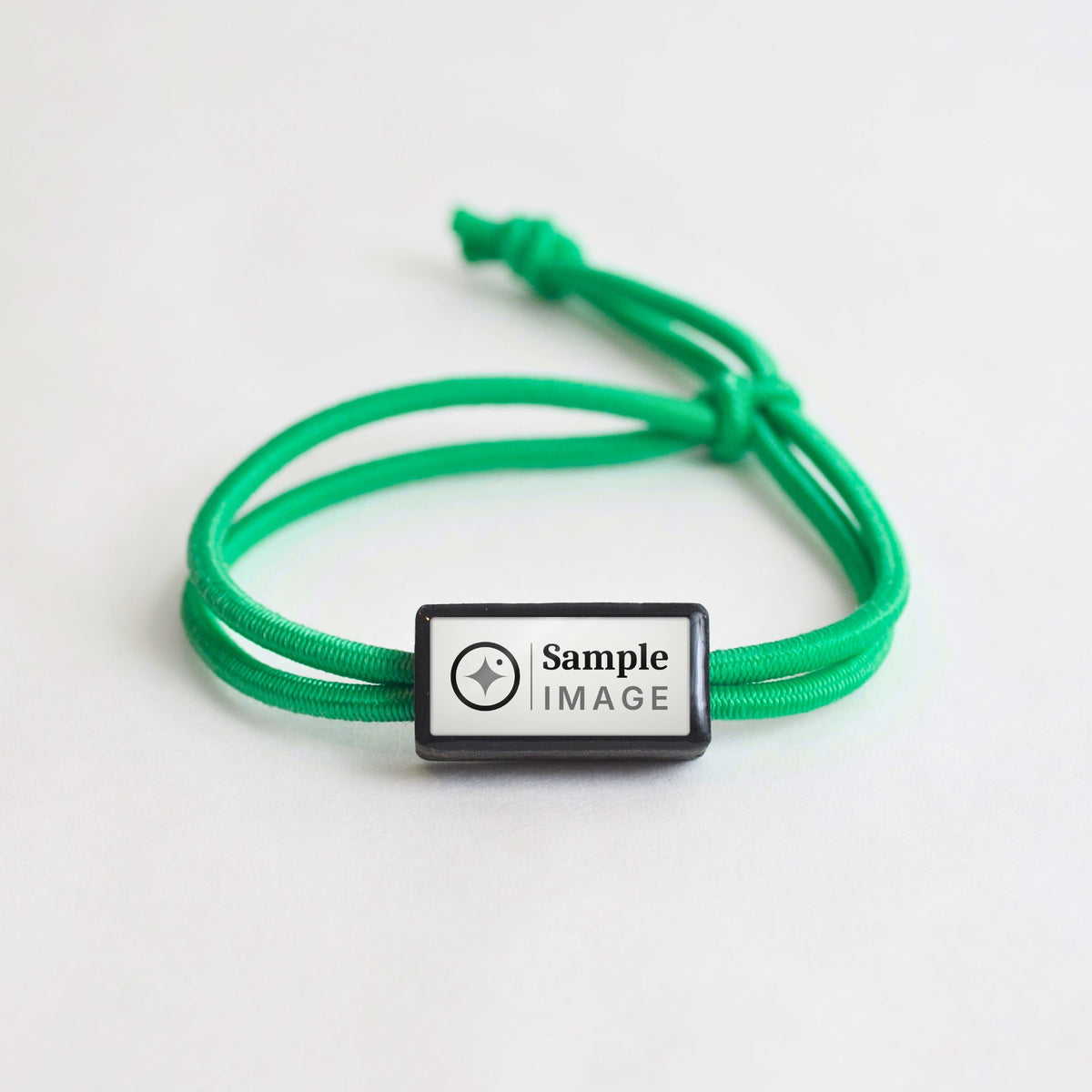 Tap-to-Phone Bracelets on Active Bungee - Charcoal Clay Rectangle