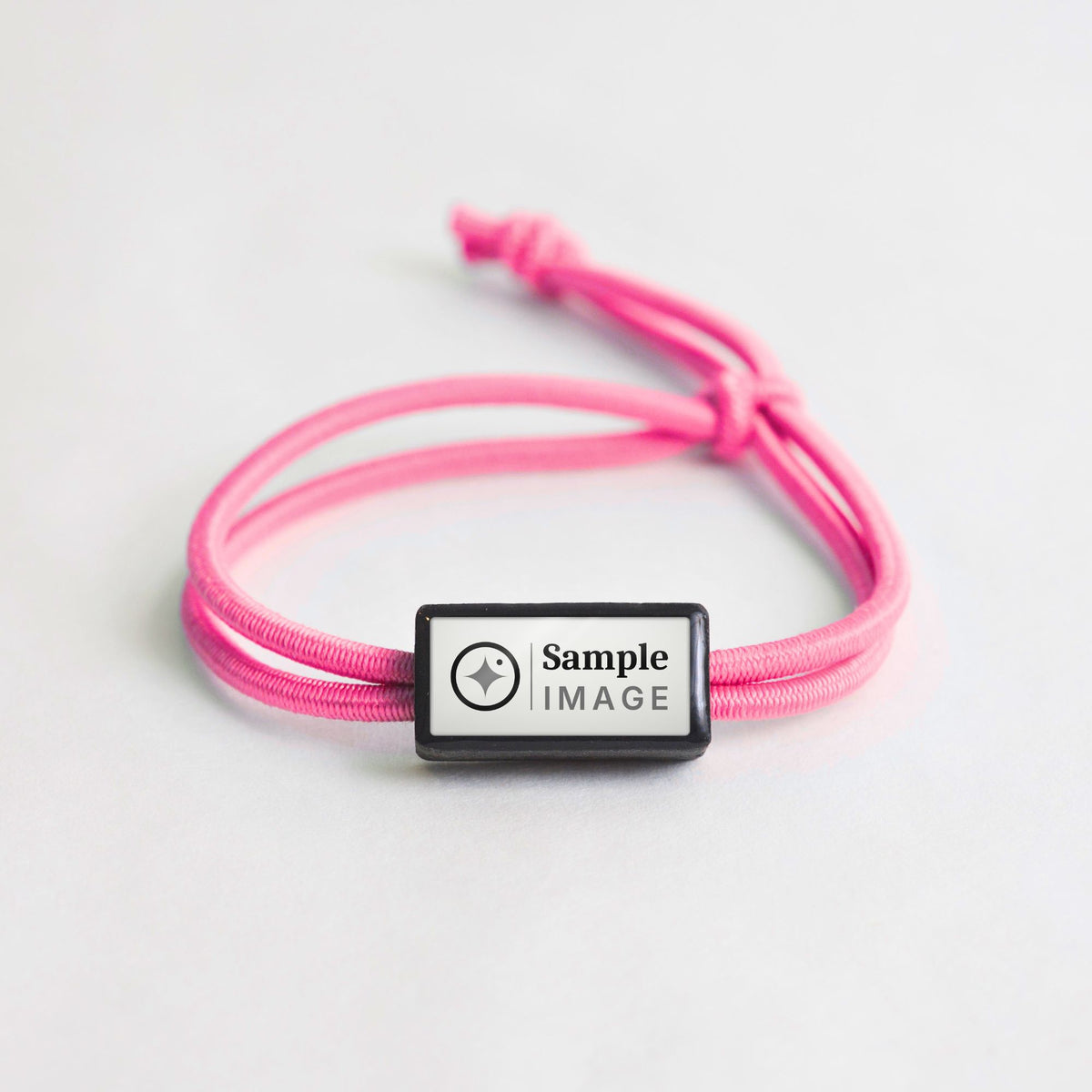 Tap-to-Phone Bracelets on Active Bungee - Charcoal Clay Rectangle