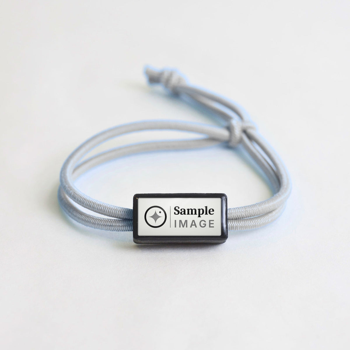 Tap-to-Phone Bracelets on Active Bungee - Charcoal Clay Rectangle