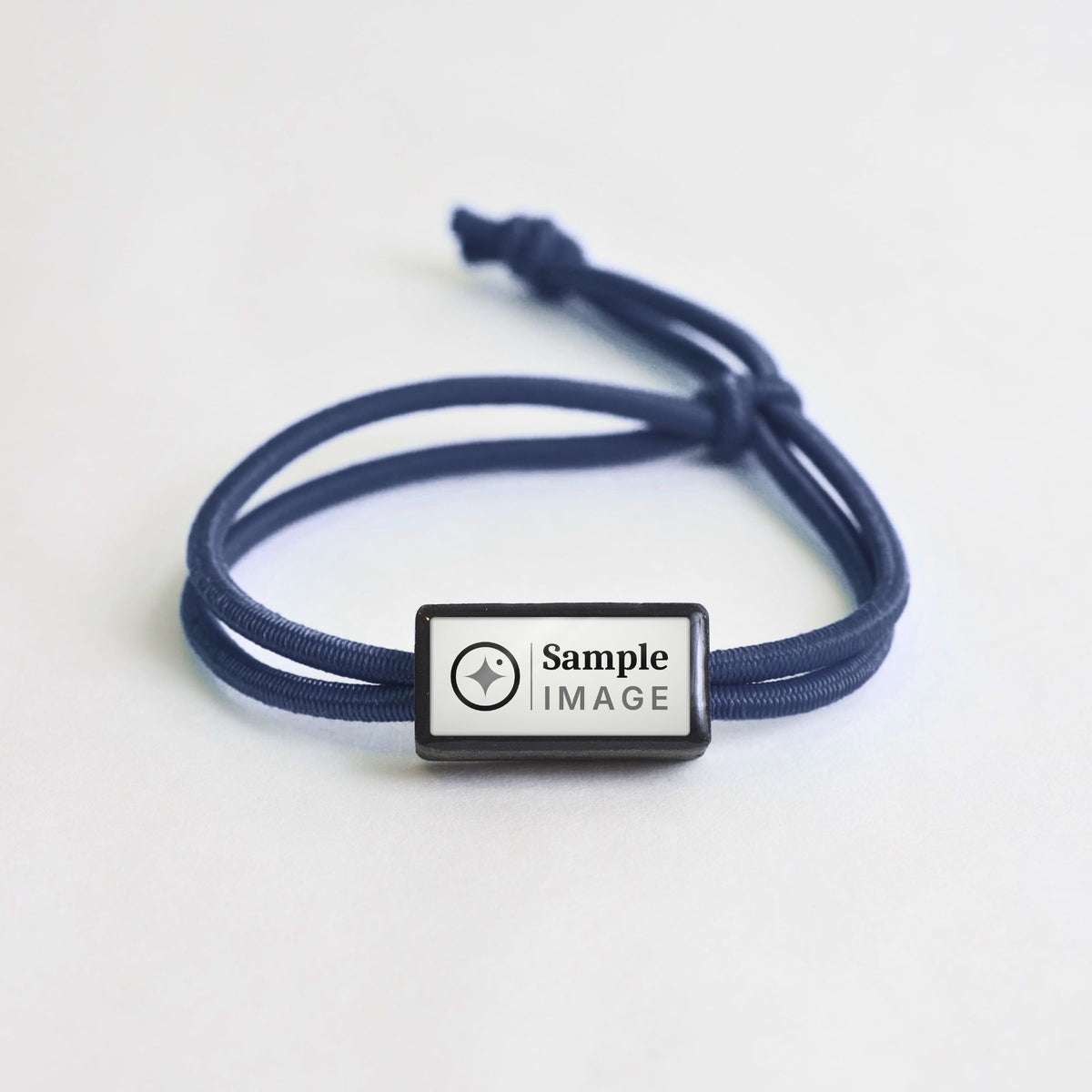 Tap-to-Phone Bracelets on Active Bungee - Charcoal Clay Rectangle