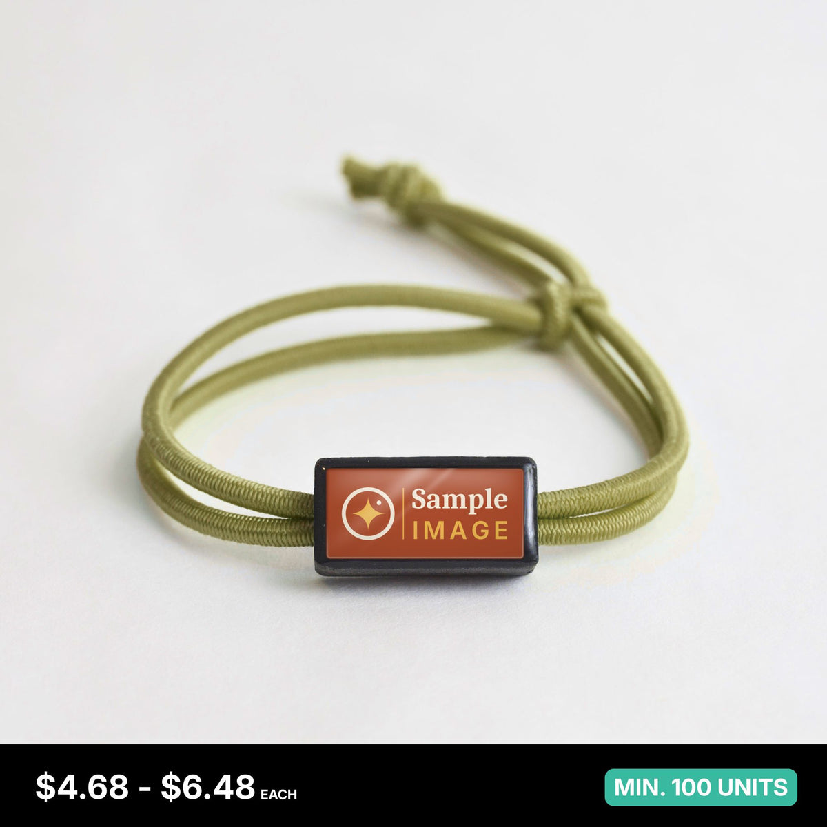 Tap-to-Phone Bracelets on Active Bungee - Charcoal Clay Rectangle