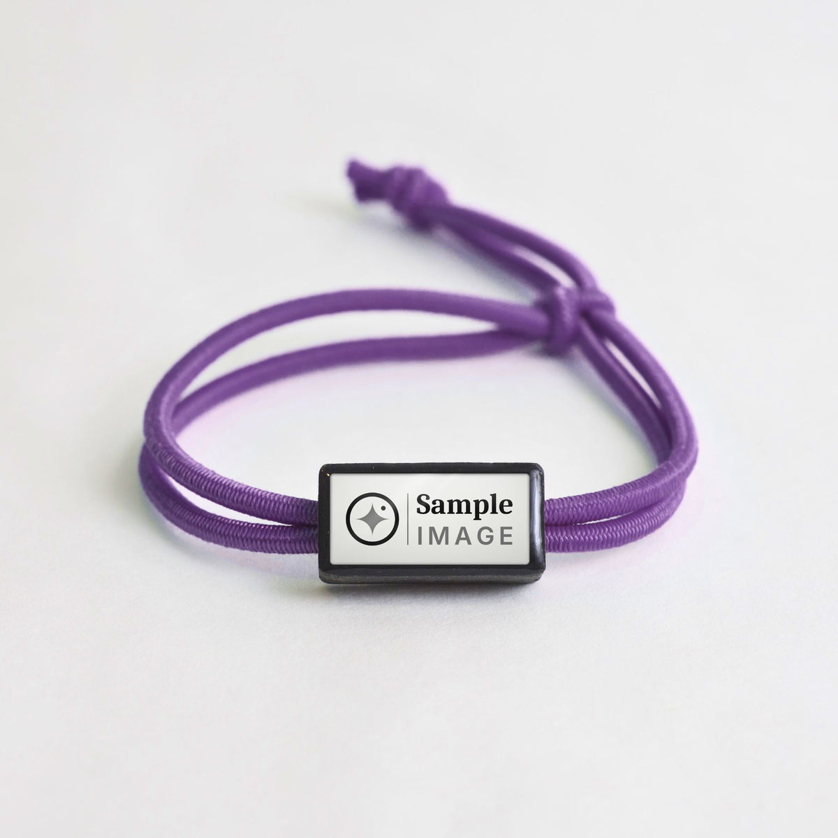 Tap-to-Phone Bracelets on Active Bungee - Charcoal Clay Rectangle
