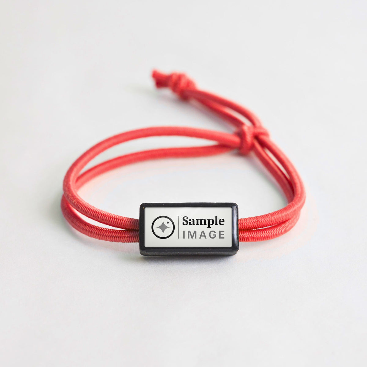 Tap-to-Phone Bracelets on Active Bungee - Charcoal Clay Rectangle