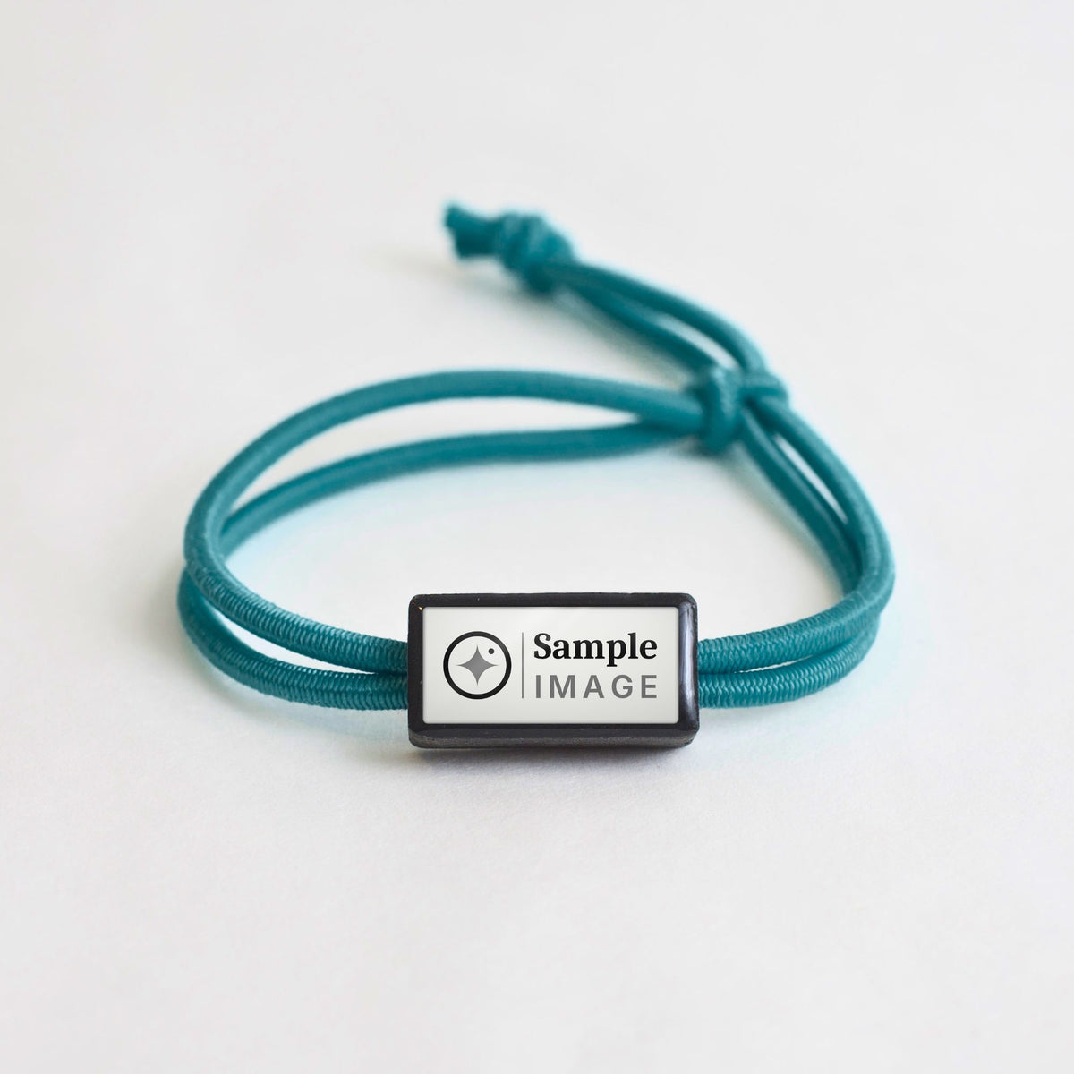 Tap-to-Phone Bracelets on Active Bungee - Charcoal Clay Rectangle