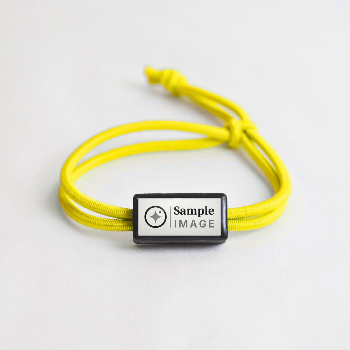 Tap-to-Phone Bracelets on Active Bungee - Charcoal Clay Rectangle