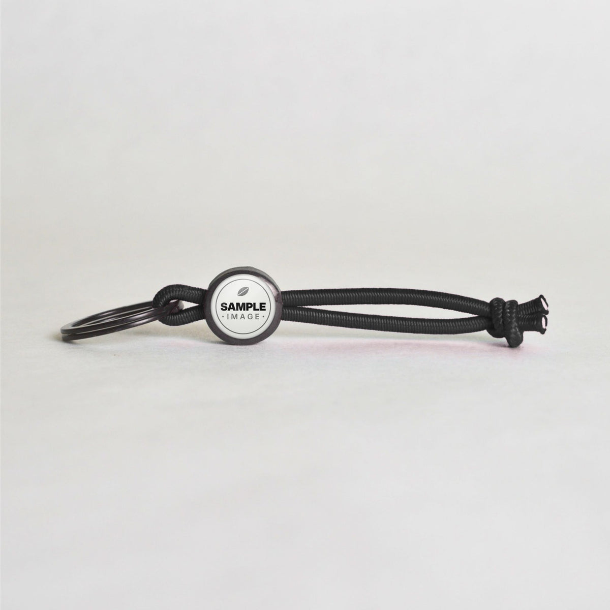 Tap-to-Phone Keychains on Active Bungee - Charcoal Clay Circle