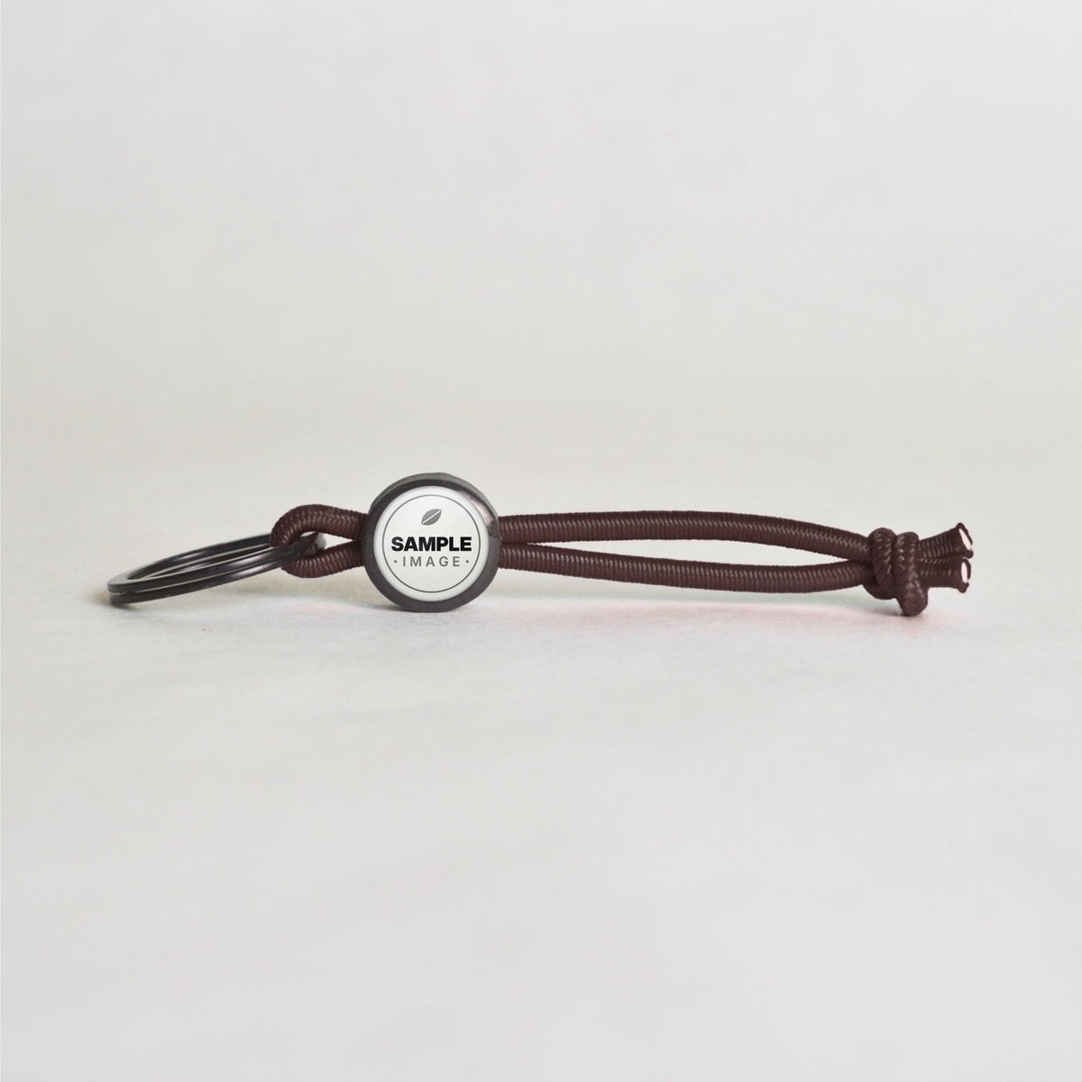 Tap-to-Phone Keychains on Active Bungee - Charcoal Clay Circle