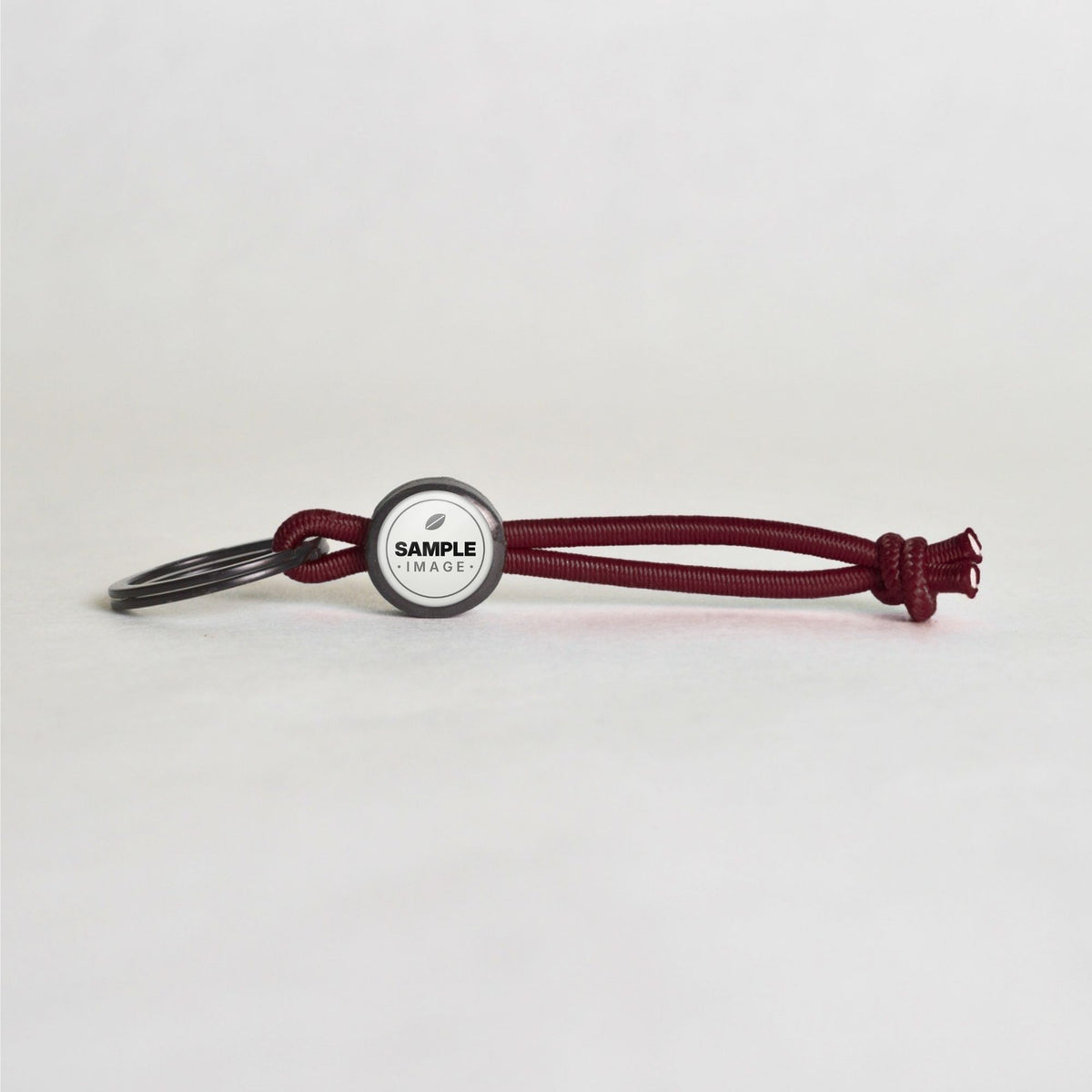 Tap-to-Phone Keychains on Active Bungee - Charcoal Clay Circle