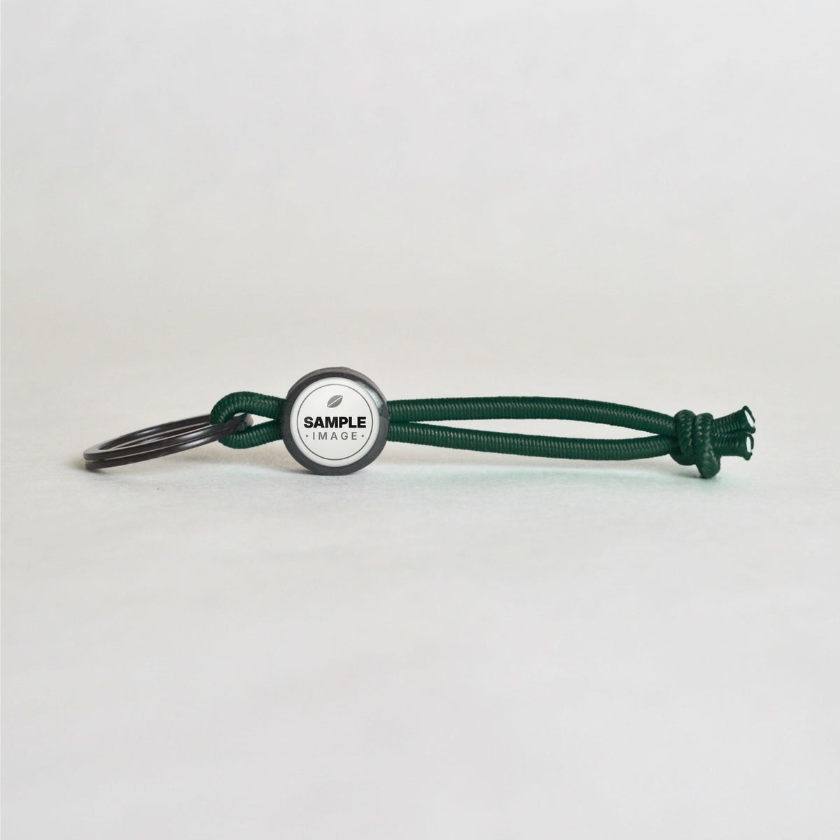 Tap-to-Phone Keychains on Active Bungee - Charcoal Clay Circle