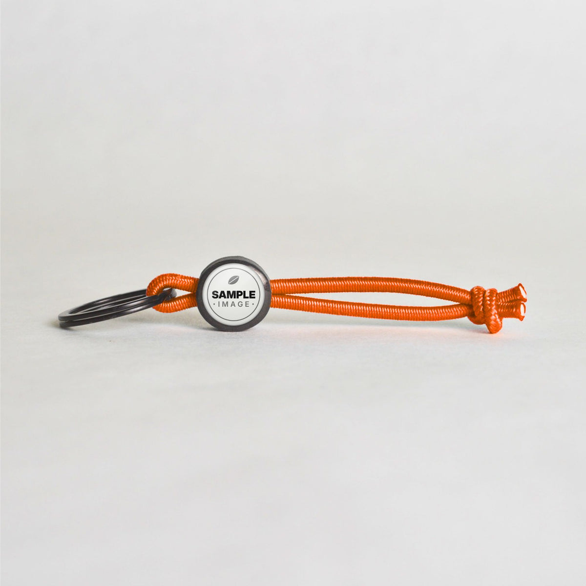 Tap-to-Phone Keychains on Active Bungee - Charcoal Clay Circle