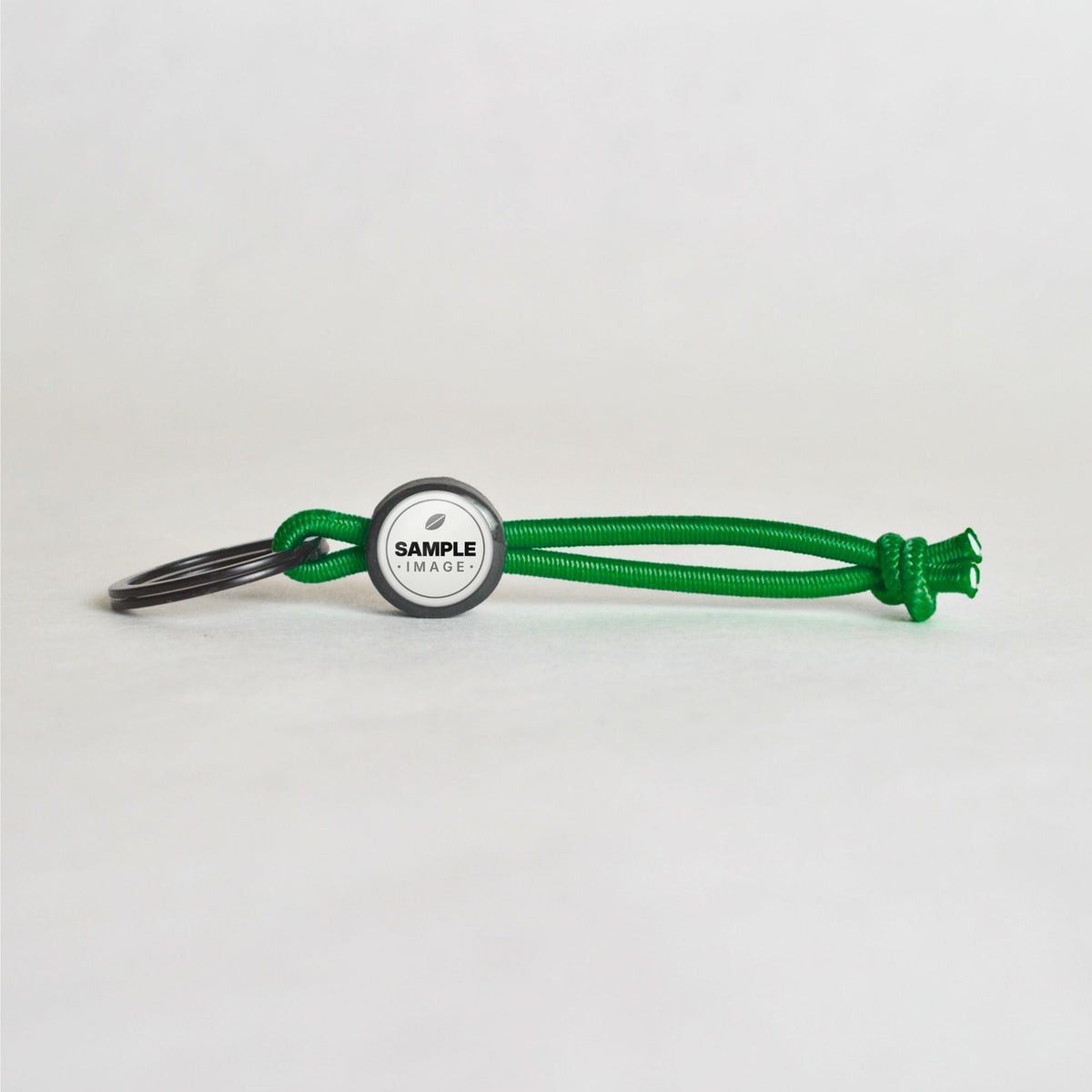 Tap-to-Phone Keychains on Active Bungee - Charcoal Clay Circle