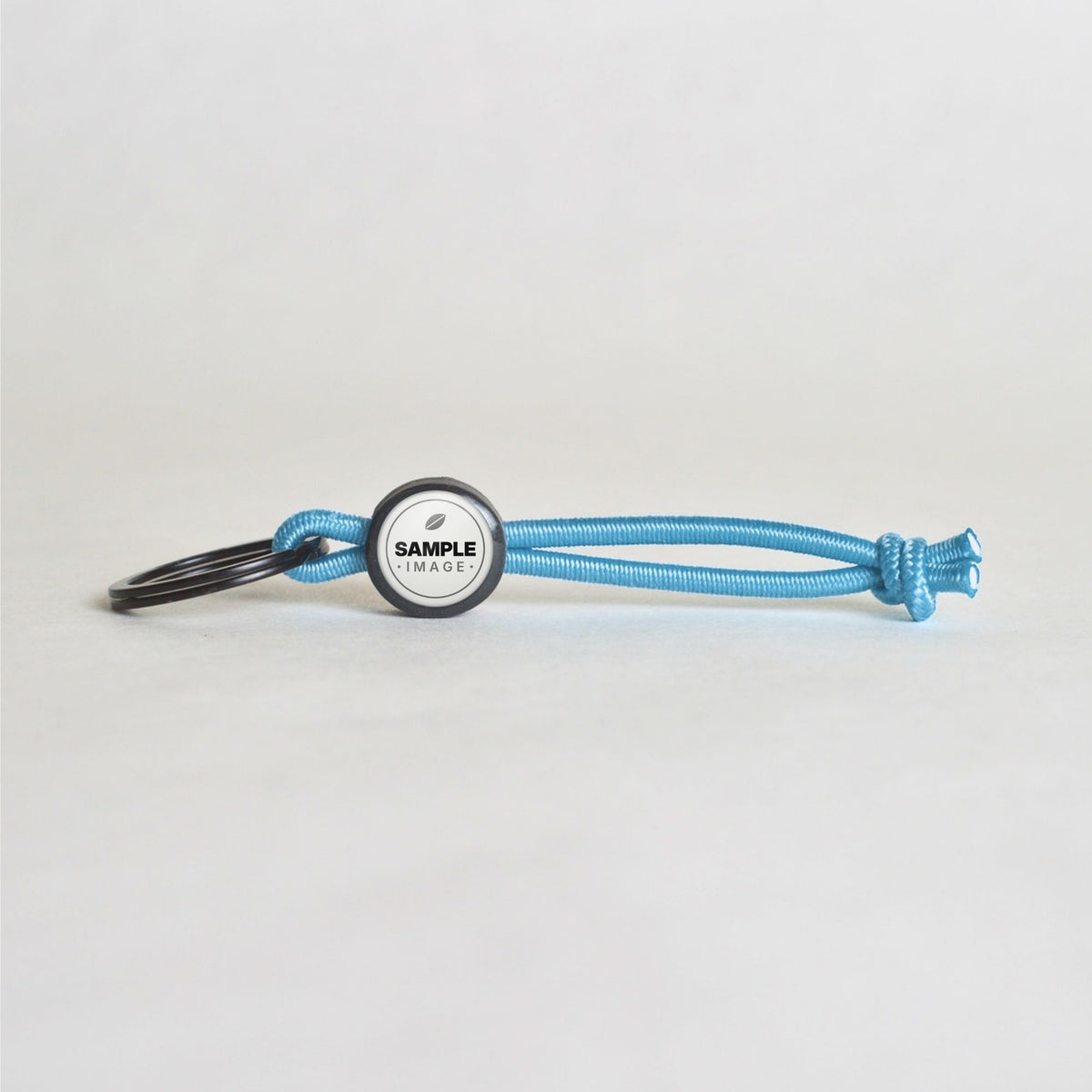 Tap-to-Phone Keychains on Active Bungee - Charcoal Clay Circle