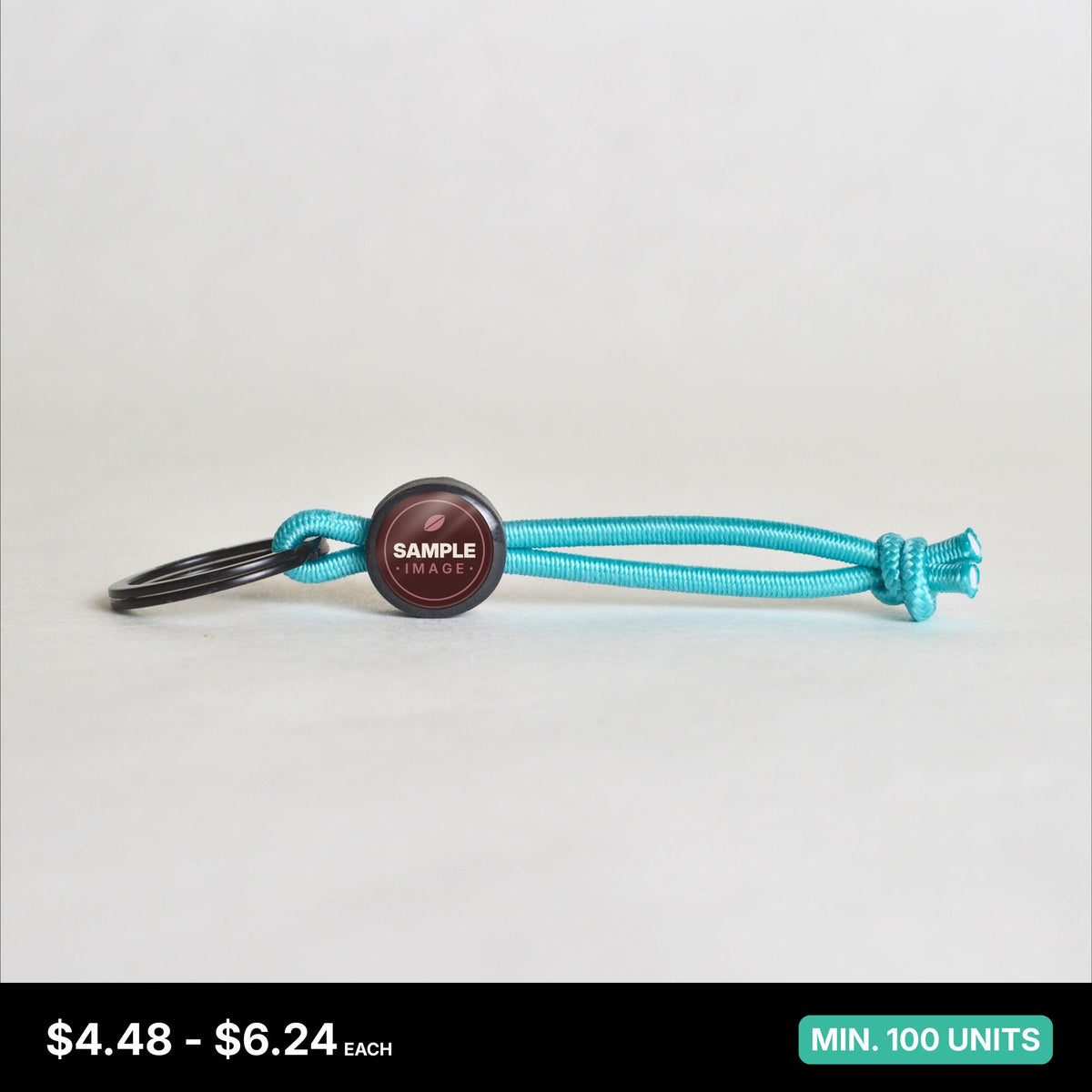Tap-to-Phone Keychains on Active Bungee - Charcoal Clay Circle