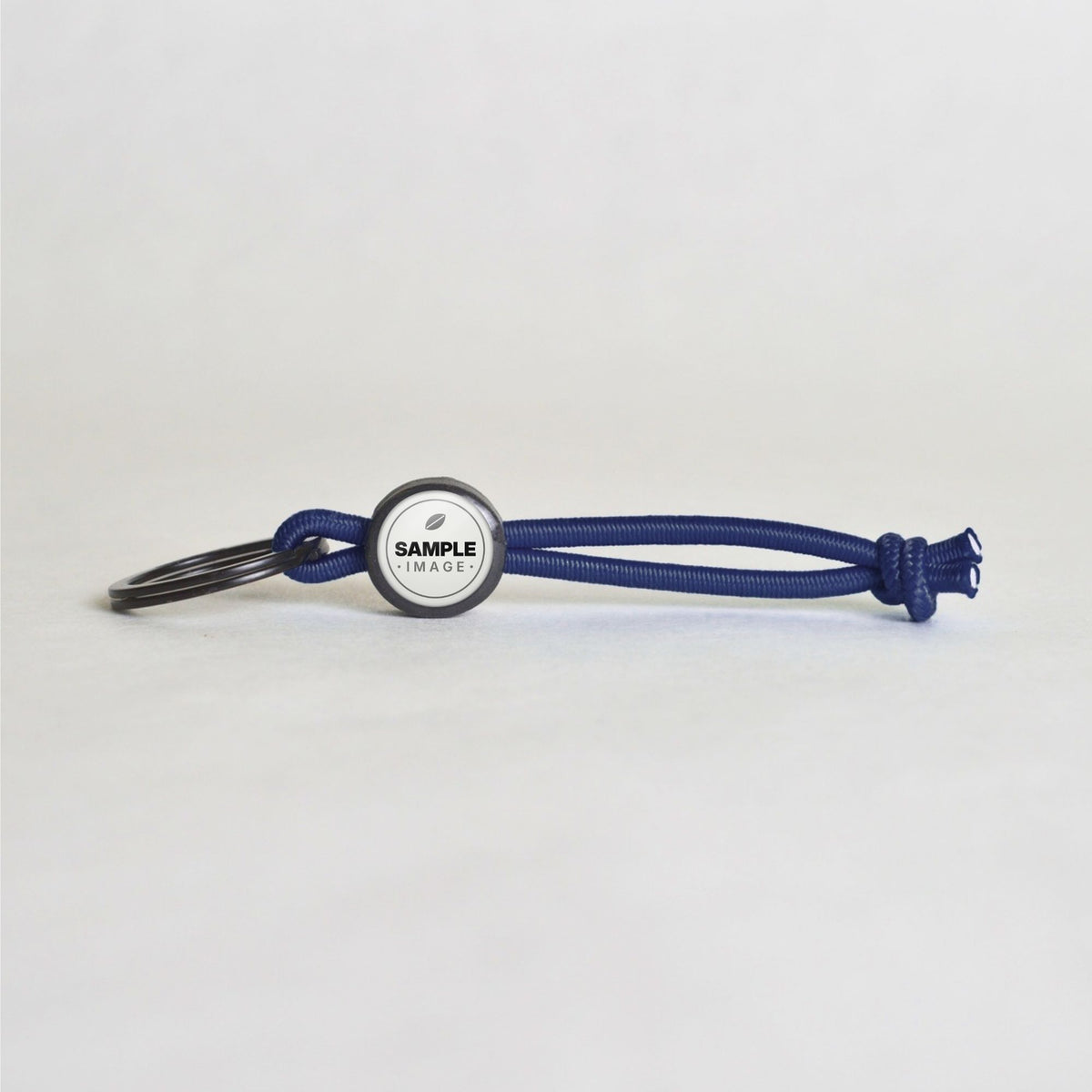 Tap-to-Phone Keychains on Active Bungee - Charcoal Clay Circle