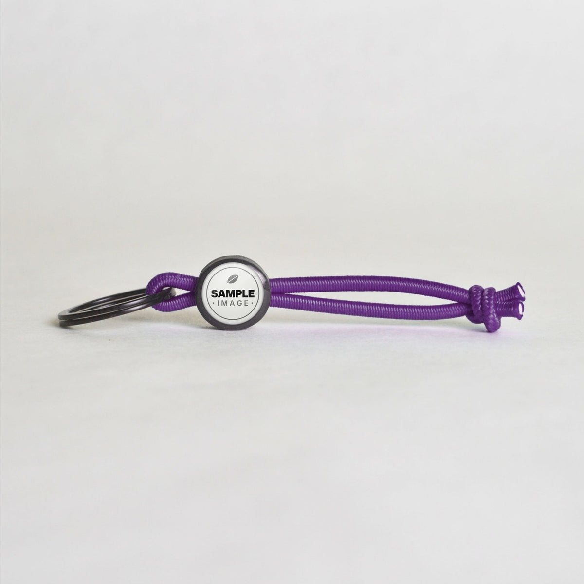 Tap-to-Phone Keychains on Active Bungee - Charcoal Clay Circle
