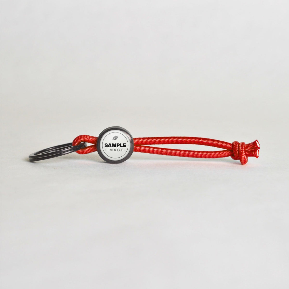 Tap-to-Phone Keychains on Active Bungee - Charcoal Clay Circle