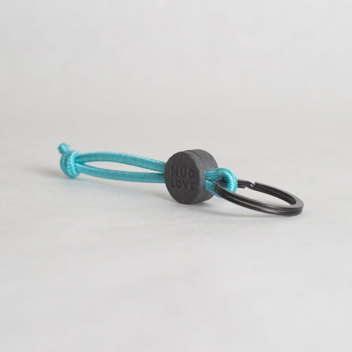 Tap-to-Phone Keychains on Active Bungee - Charcoal Clay Circle