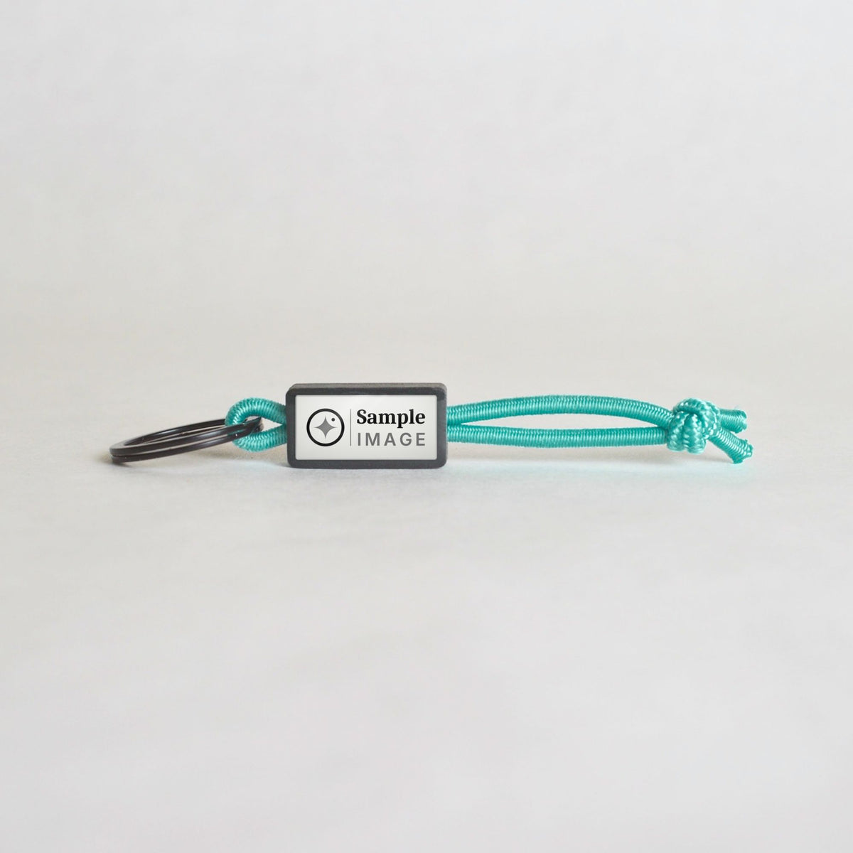 Tap-to-Phone Keychains on Active Bungee - Charcoal Clay Rectangle