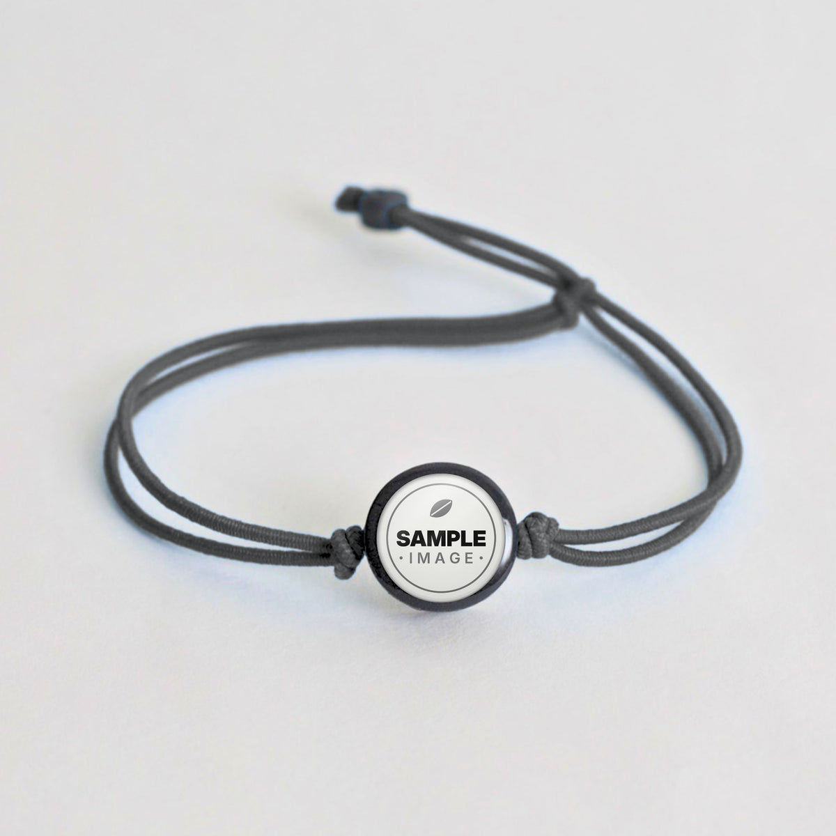 Tap-to-Phone Bracelets on Lite Bungee - Charcoal Clay Circle