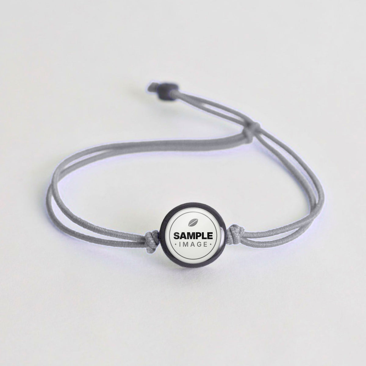 Tap-to-Phone Bracelets on Lite Bungee - Charcoal Clay Circle