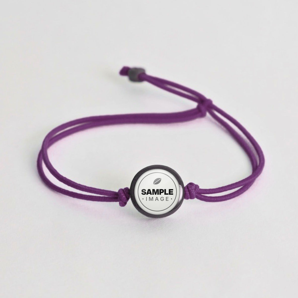 Tap-to-Phone Bracelets on Lite Bungee - Charcoal Clay Circle