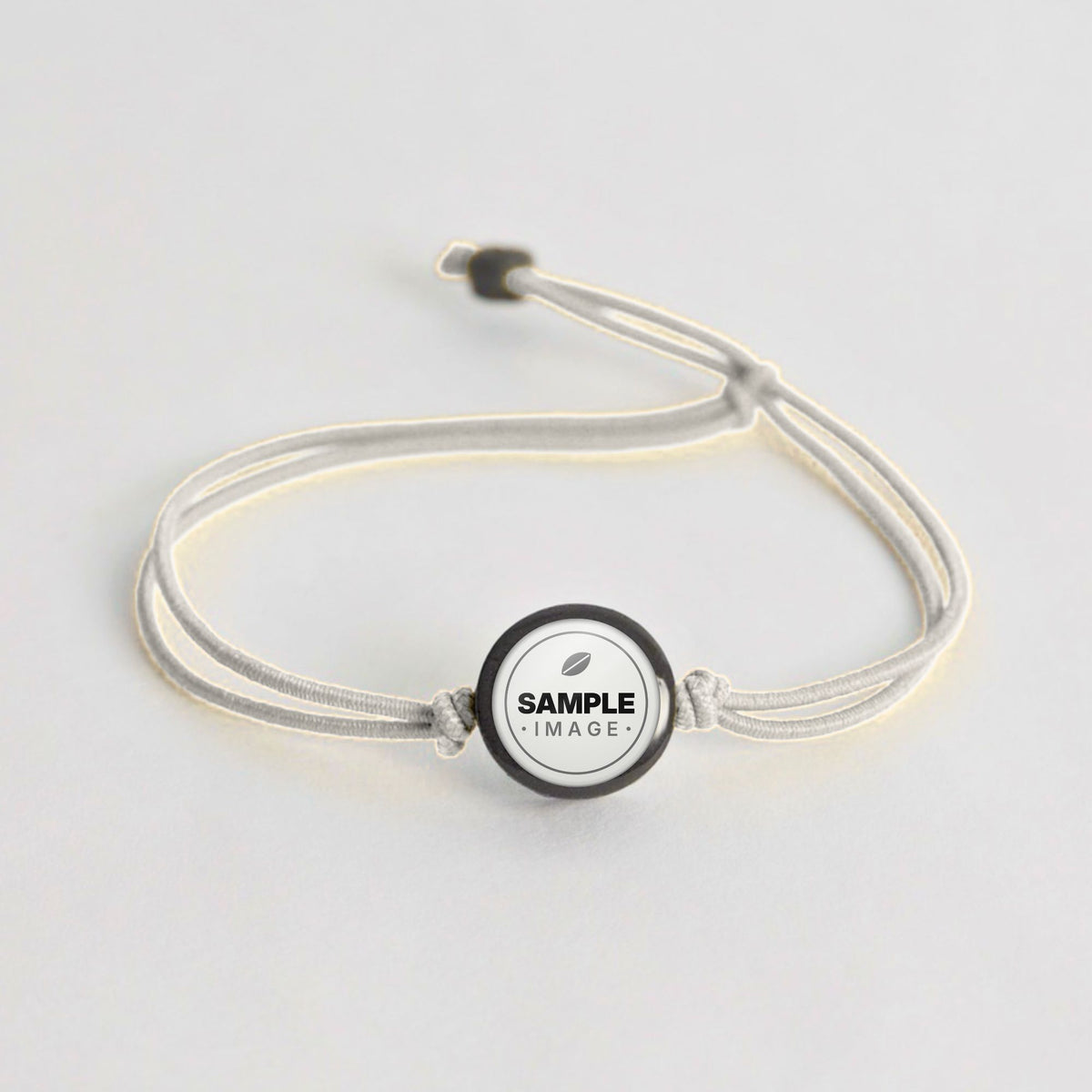 Tap-to-Phone Bracelets on Lite Bungee - Charcoal Clay Circle