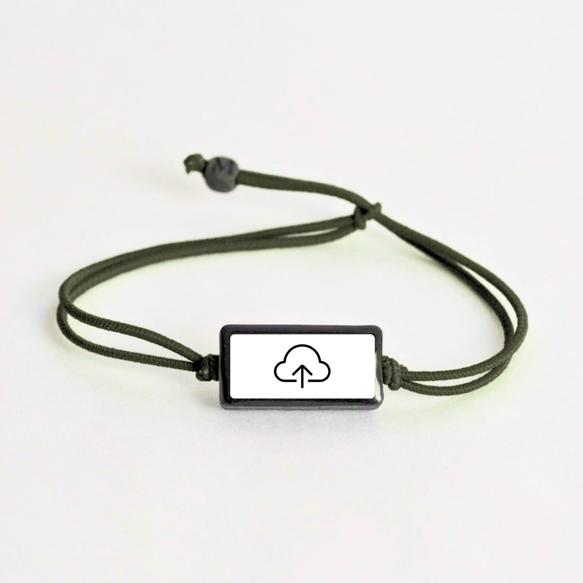 Tap-to-Phone Bracelets on Lite Bungee - Clay Rectangle