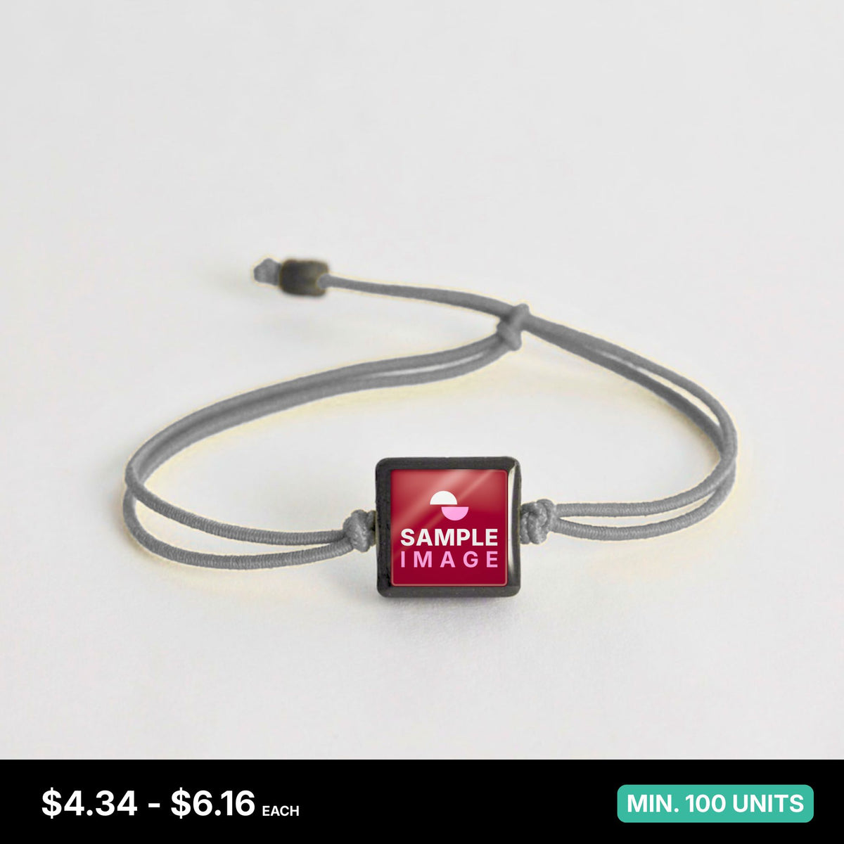 Tap-to-Phone Bracelets on Lite Bungee - Charcoal Clay Square